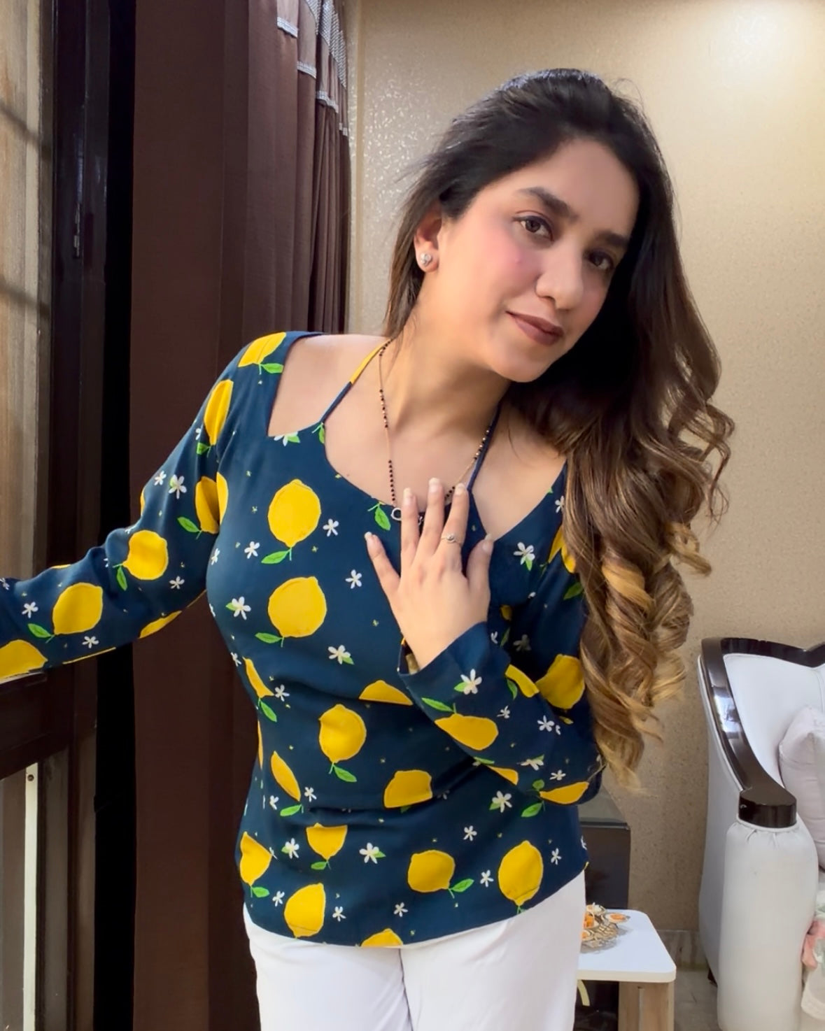 Nimbu Pop Short Kurti (women)