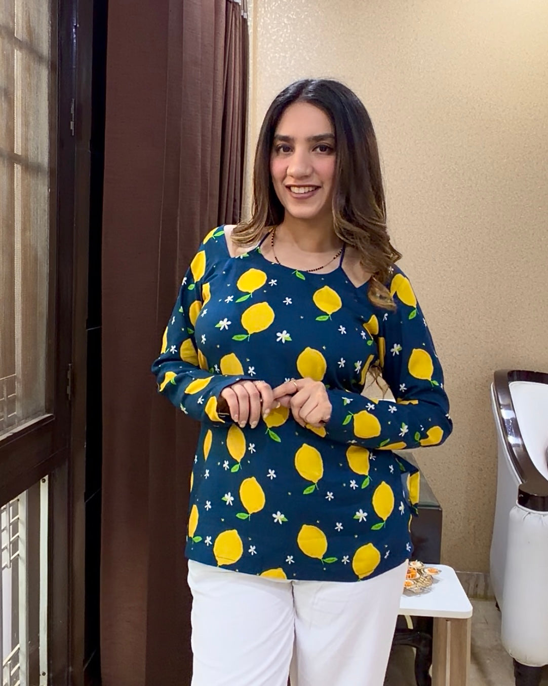 Nimbu Pop Short Kurti (women)