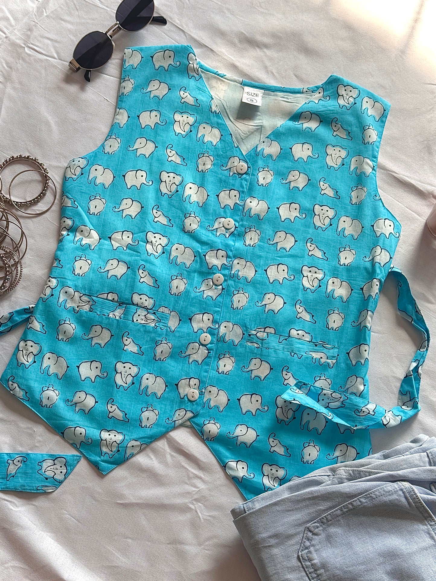 Blue Elephant Vest Top (women)