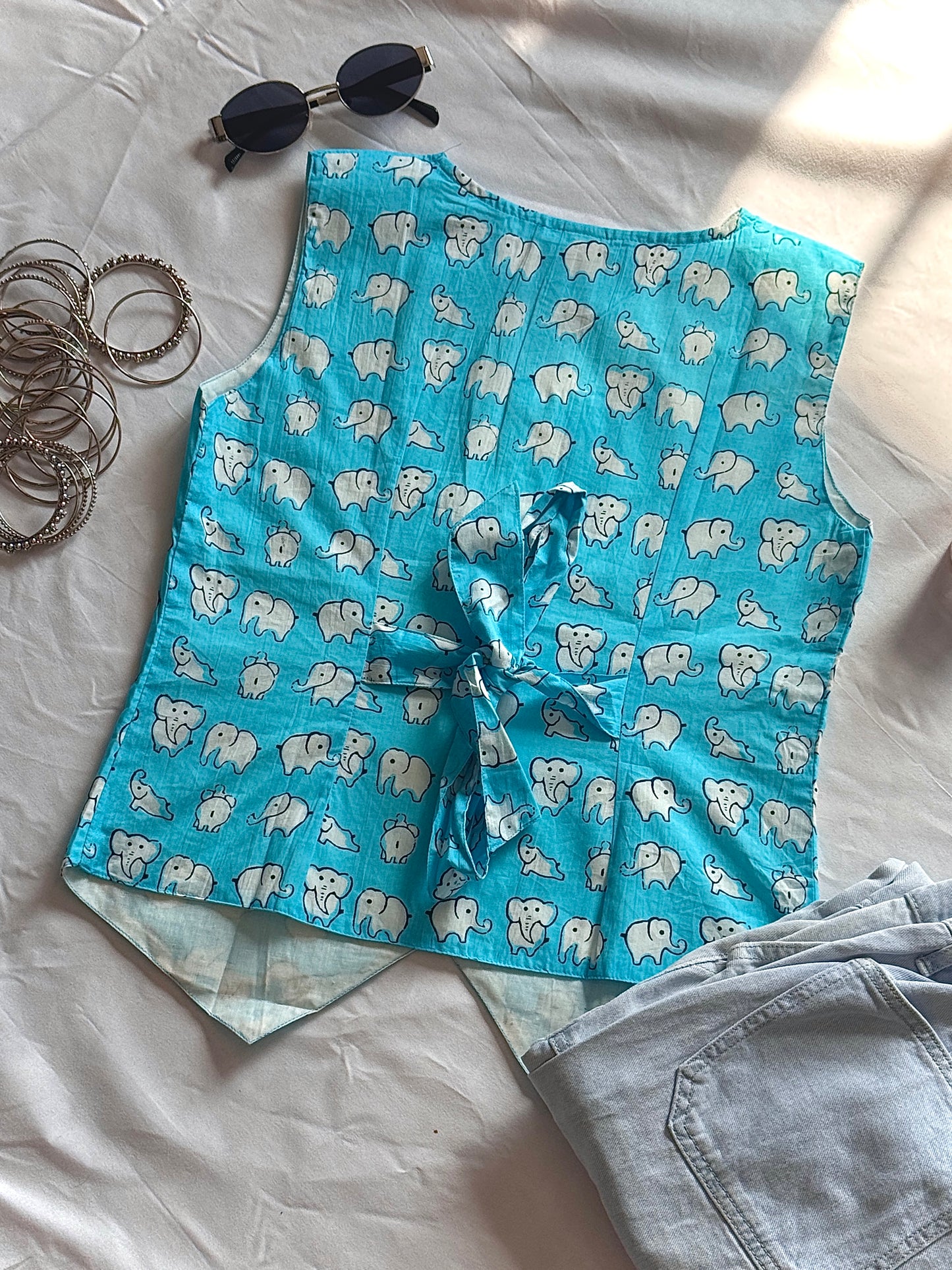 Blue Elephant Vest Top (women)