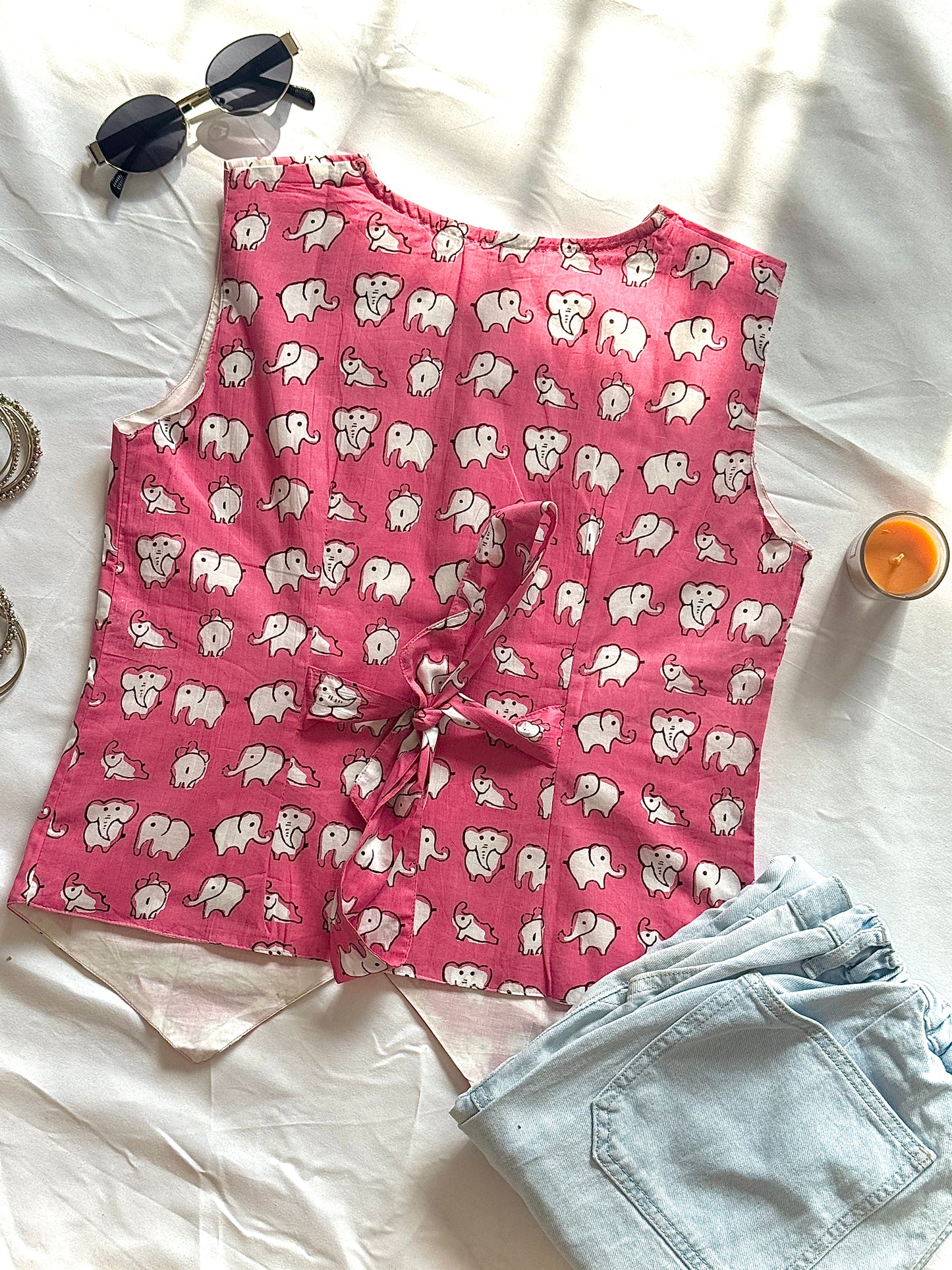 Pink Elephant Vest Top (women)
