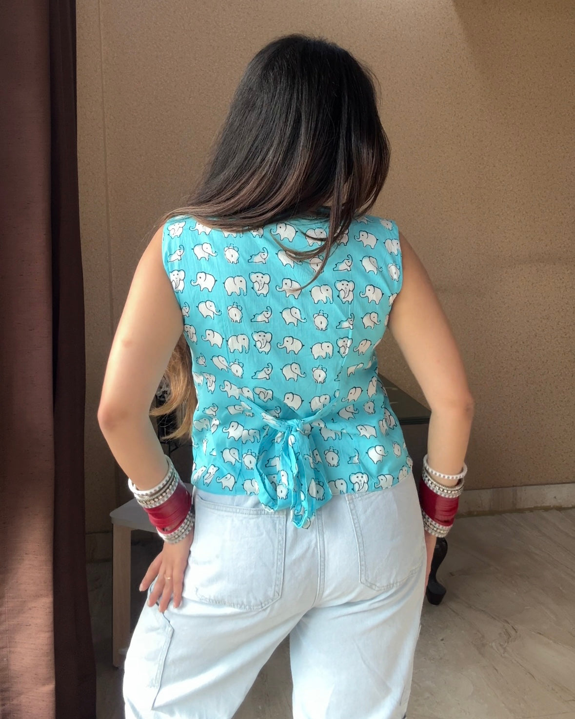 Blue Elephant Vest Top (women)