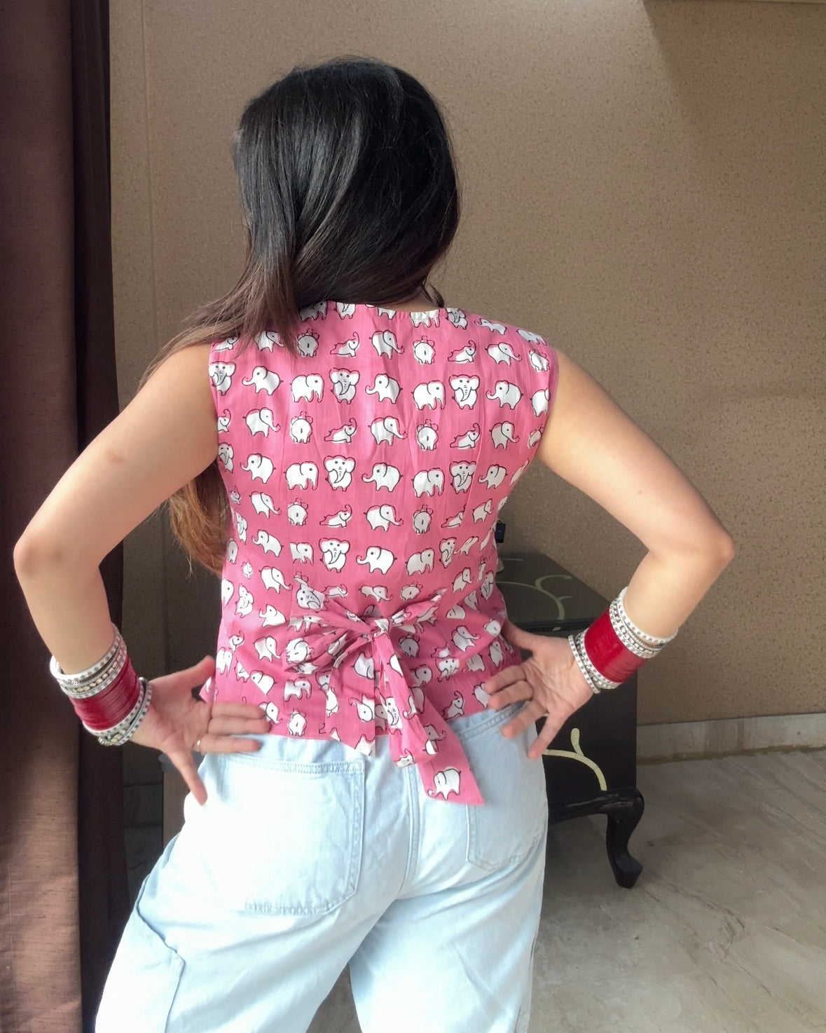 Pink Elephant Vest Top (women)